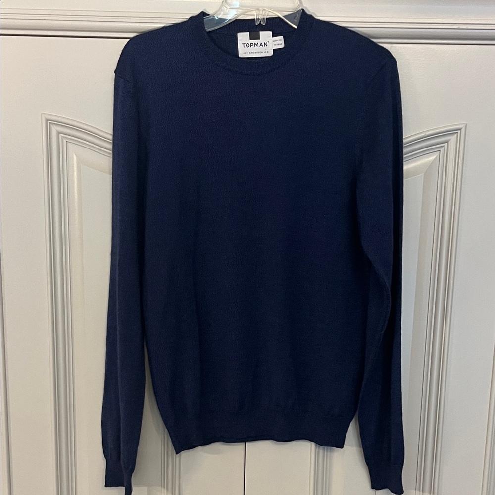 Topman Dark Blue Crewneck Sweater for Men